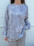 Camo Print Crewneck Long Sleeve Top